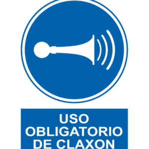 Señal / Cartel de Uso obligatorio de claxon