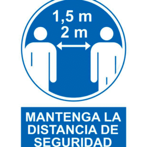 Señal / Cartel De Mantenga La Distancia De Seguridad