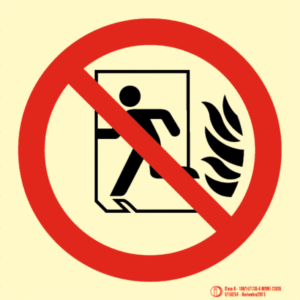 Señal / Cartel No utilizar en caso - Sin salida Clase B