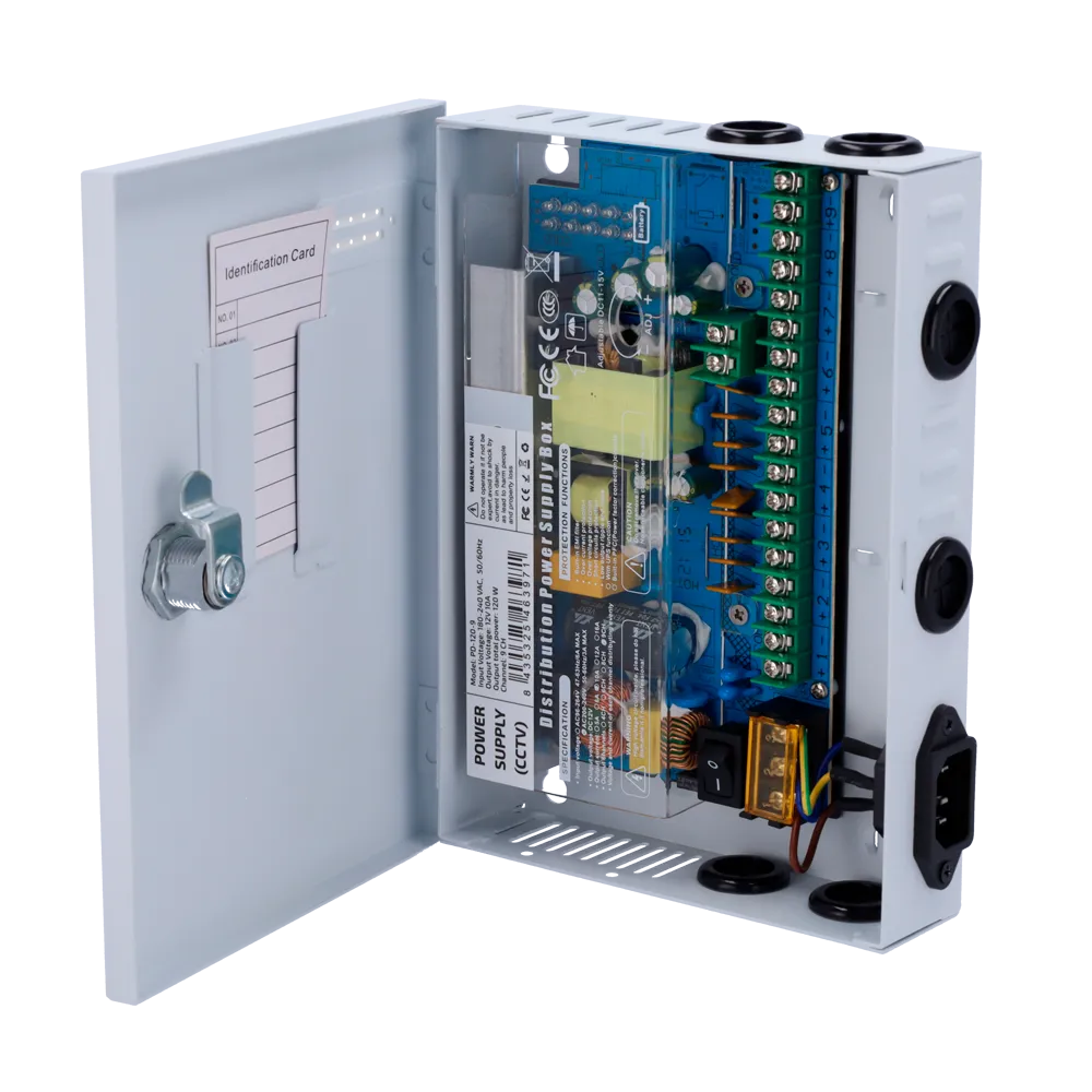 Caja Distribución PD-120-9-FUSE 9 Salidas 12V 120W Fusible