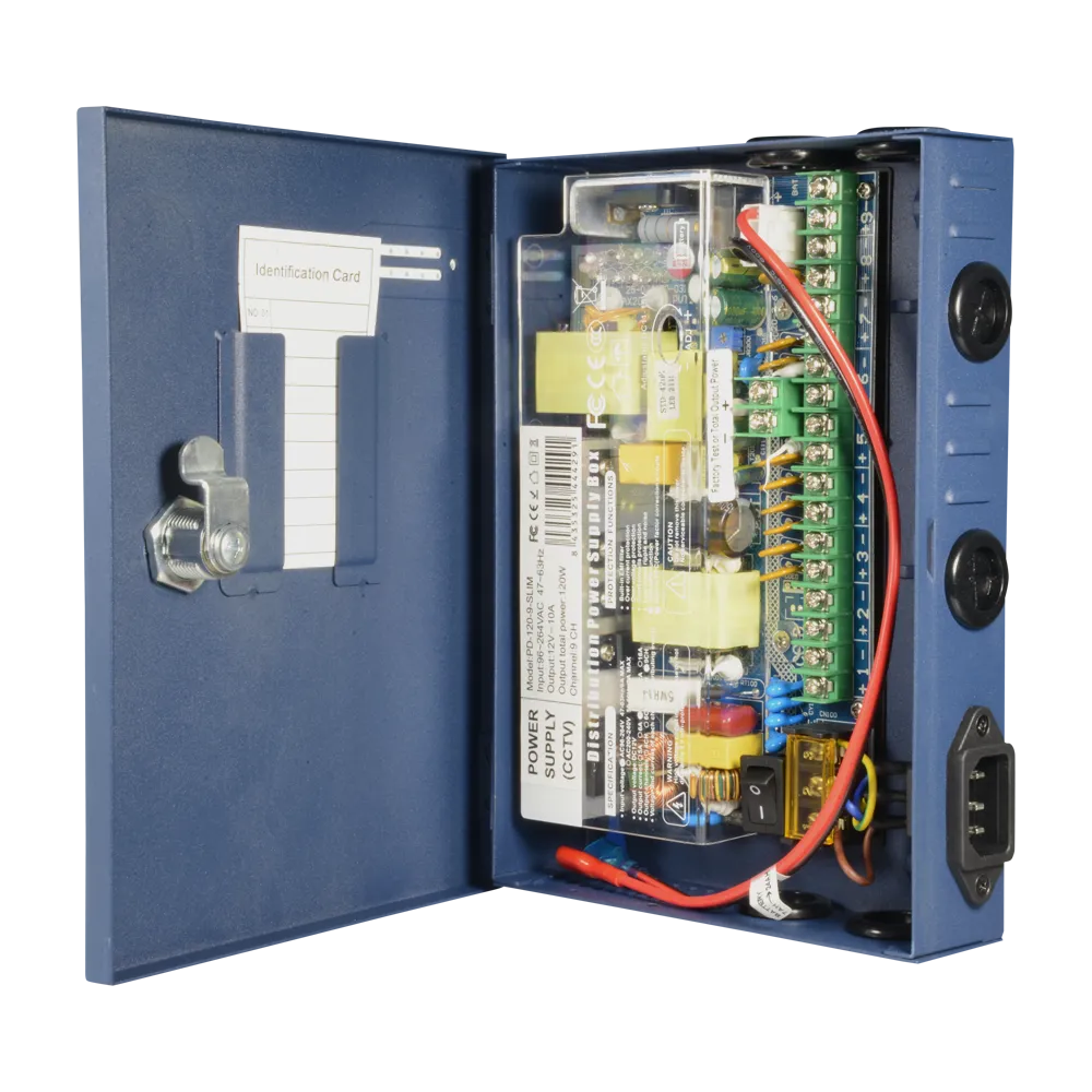 Caja Distribución PD-120-9-SLIM 4 Salidas 12V 120W Fusible