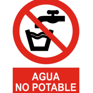 Señal / Cartel de Agua no potable