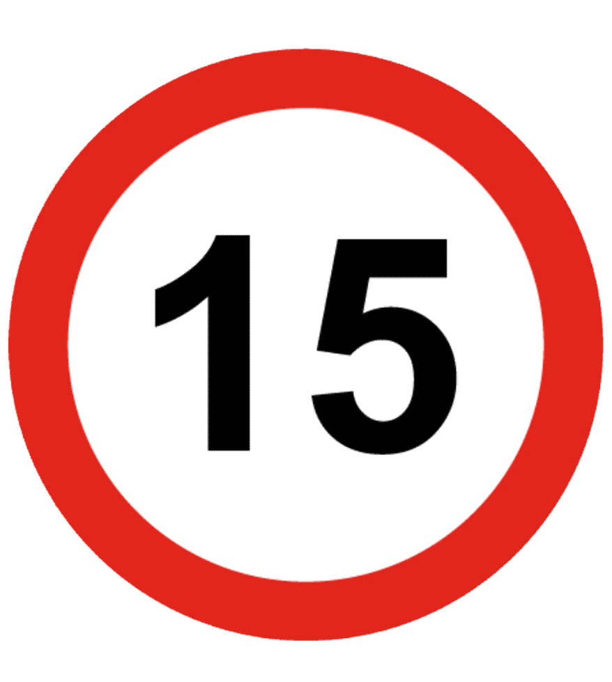 Señal / Cartel de Velocidad máxima 15 Km/h - Imagen 2