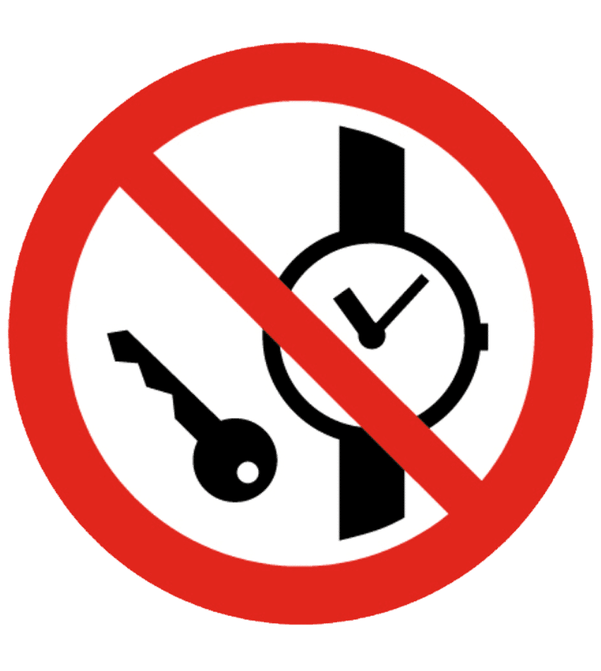 Señal / Cartel de Prohibido el paso con objetos metálicos - Imagen 2