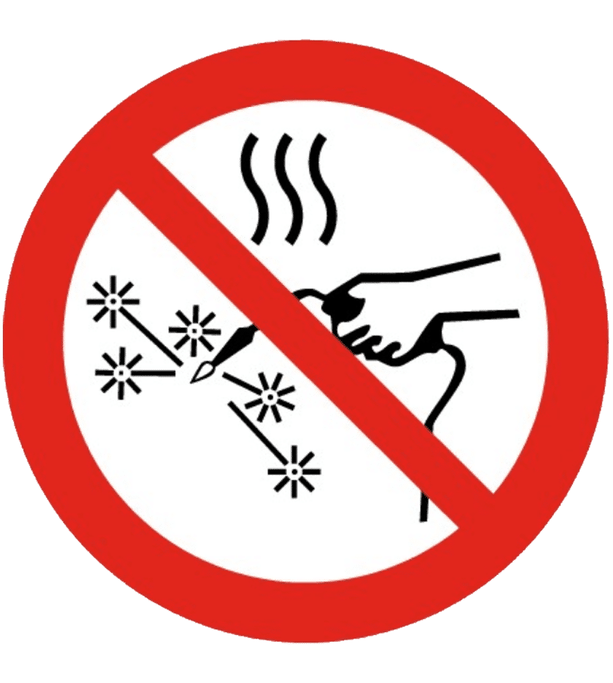 Señal / Cartel de Prohibido los trabajos en caliente - Imagen 2