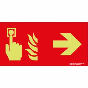 Señal / Cartel Recorridos Pulsador de Alarma. Clase A