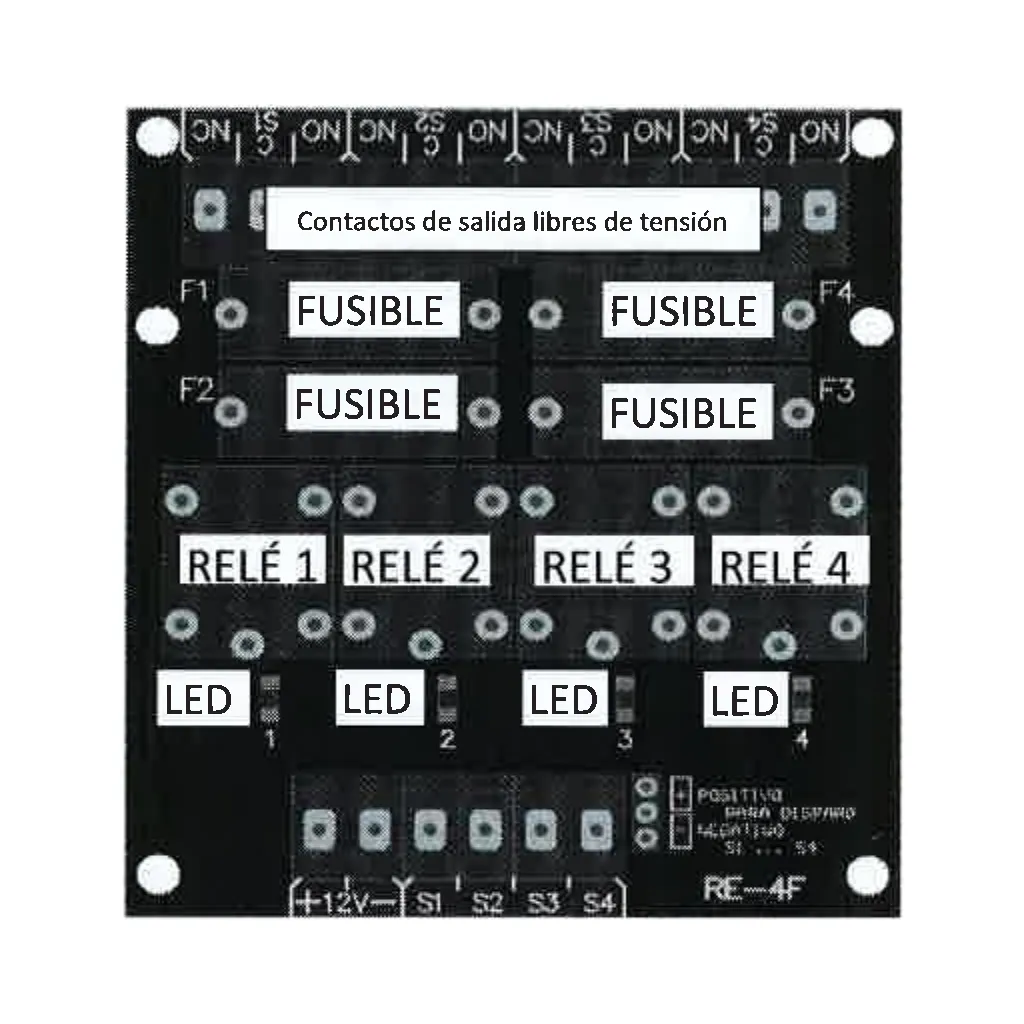 Módulo Relés Analógico NOTIFIER RE-4F24 CAN 4 Salidas