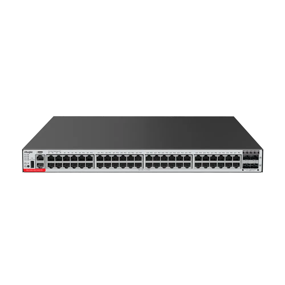 Switch Gigabit PoE 48 Puertos Reyee RG-CS83-48GT4XS-PD
