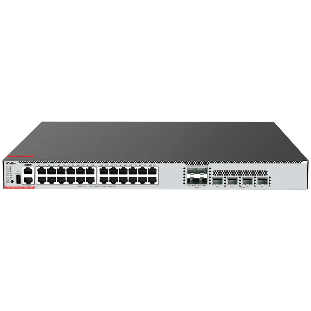Switch PoE Gestionable 24 Puertos Multigigabit RG-CS86-24XMG4XS4VS-UPD
