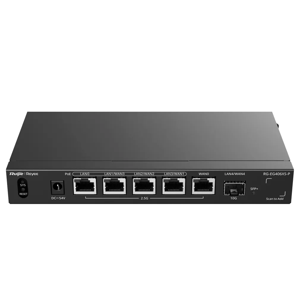 Reyee RG-EG406XS-P Router Industrial PoE 5x2.5G 10G SFP+
