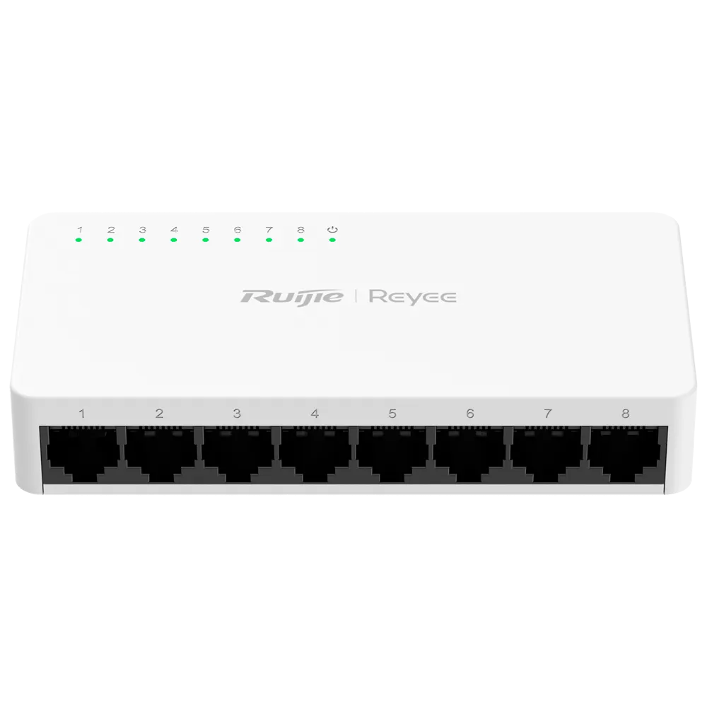 Switch 8 Puertos Fast Ethernet Reyee RG-ES08F No Gestionable