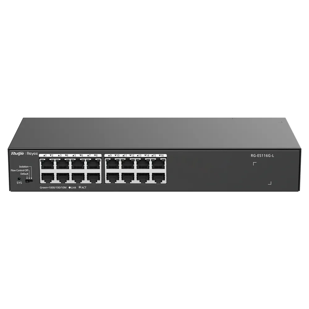 Switch Gigabit 16 Puertos RG-ES116G-L Reyee Sin PoE