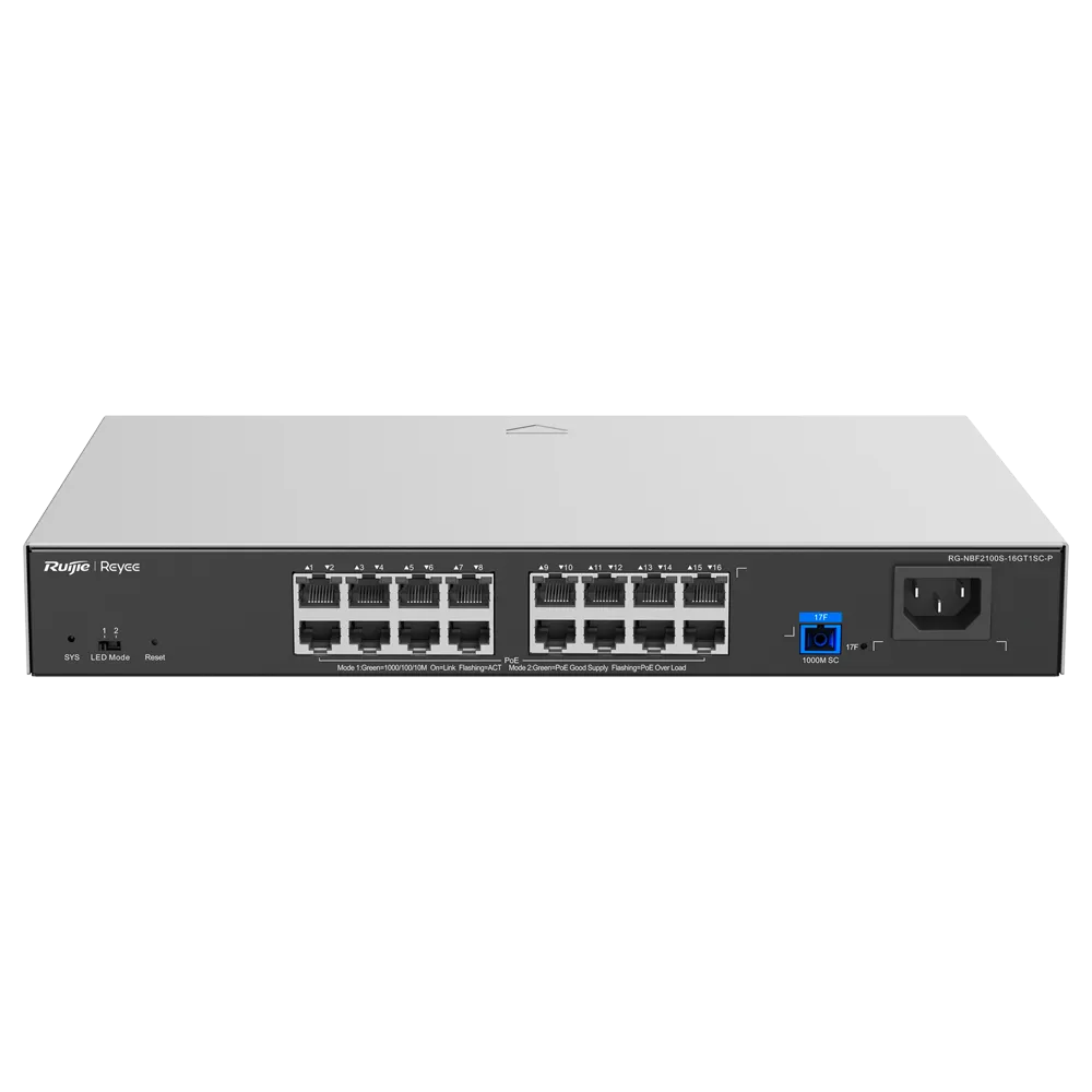 RG-NBF2100S-16GT1SC-P Switch PoE 240W Gestionado Cloud