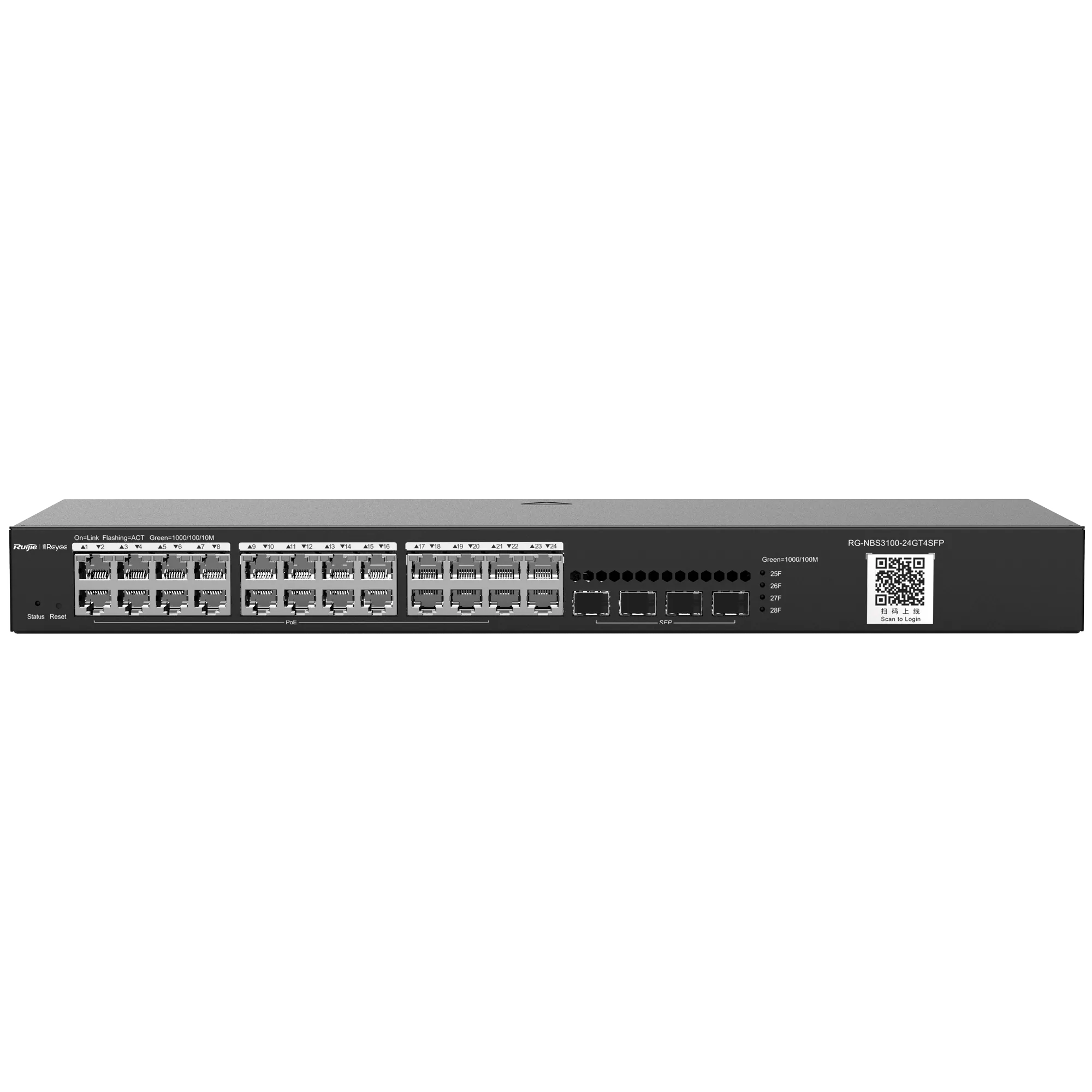 Switch RG-NBS3100-24GT4SFP L2+ 24 Puertos Gigabit 4 SFP