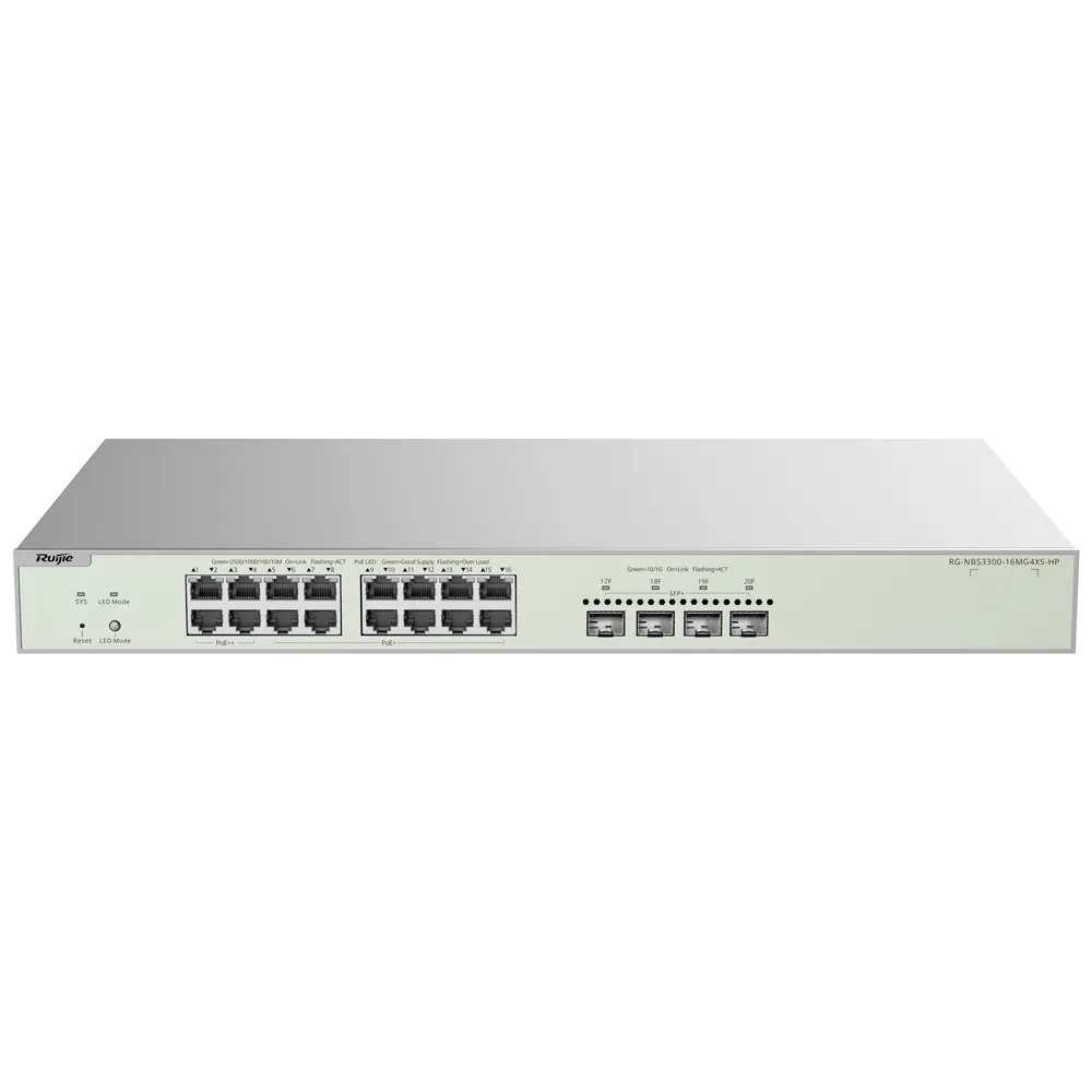 RG-NBS3300-16MG4XS-HP Switch L2+ 16 Puertos PoE++ 2.5G