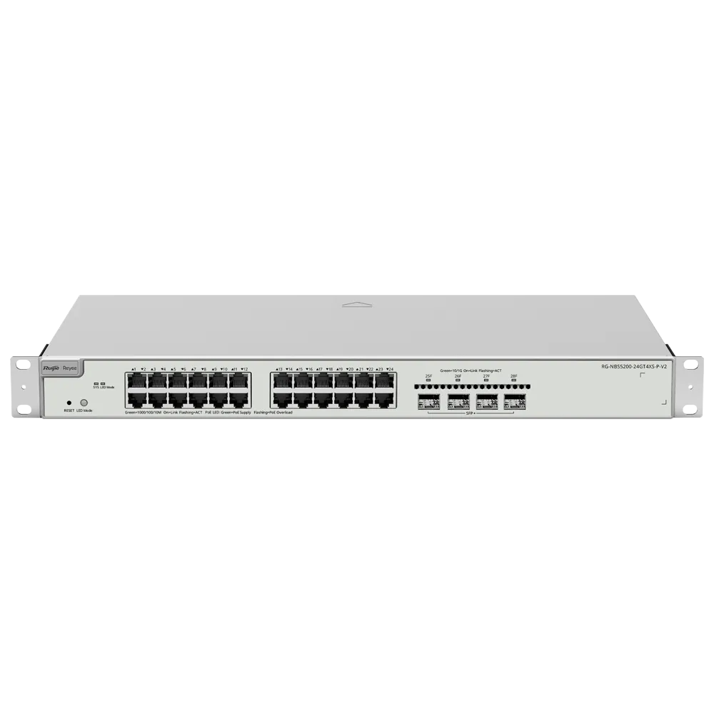 Switch L3 PoE RG-NBS5200-24GT4XS-P-V2 24 Puertos Gigabit