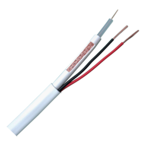 RG59P-100B - Cable coaxial RG59 + alimentación 100 m blanco