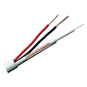 RG59UP-100 - Cable coaxial RG59 + alimentación 100 m blanco