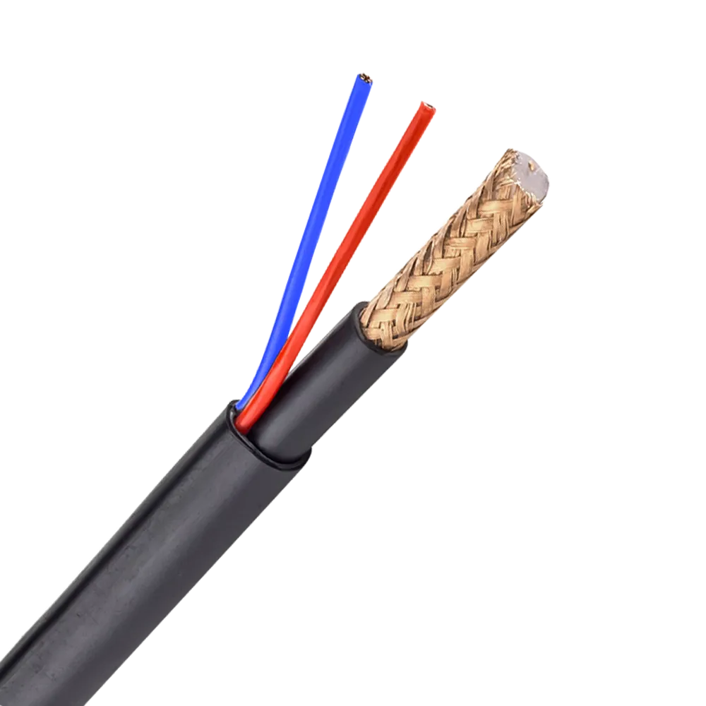 Cable RG59UP-300-LSZH Coaxial + Alimentación 300m LSZH Negro