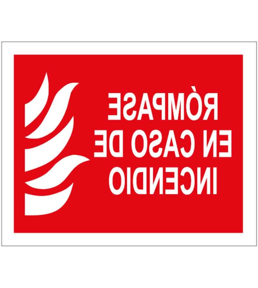 Adhesivo de Rómpase en caso de Incendio. - Imagen 2