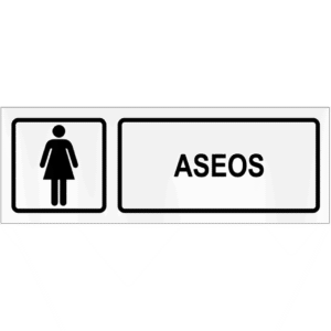 Señal / Cartel de Aseos femenino