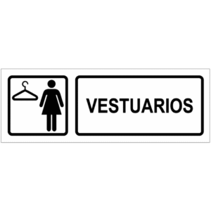 Señal / Cartel de Vestuarios femenino