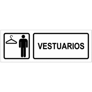 Señal / Cartel de Vestuarios masculino