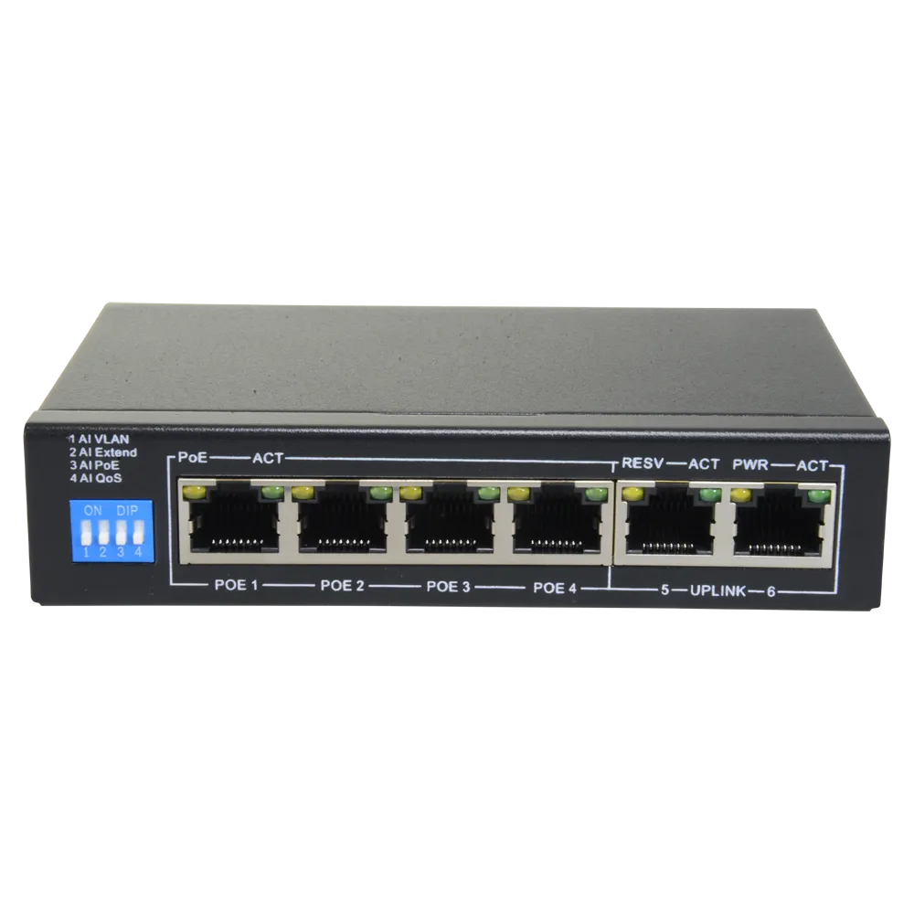 Switch 4P Gigabit PoE Safire SF-SW0604POE-G-60 60W
