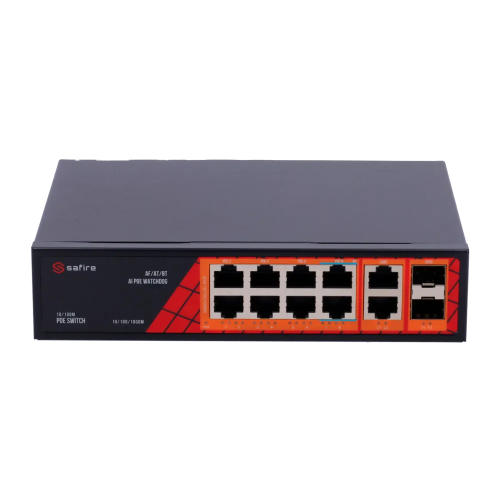 Switch PoE Gigabit SF-SW1208HIPOE-GF-120 Safire Smart