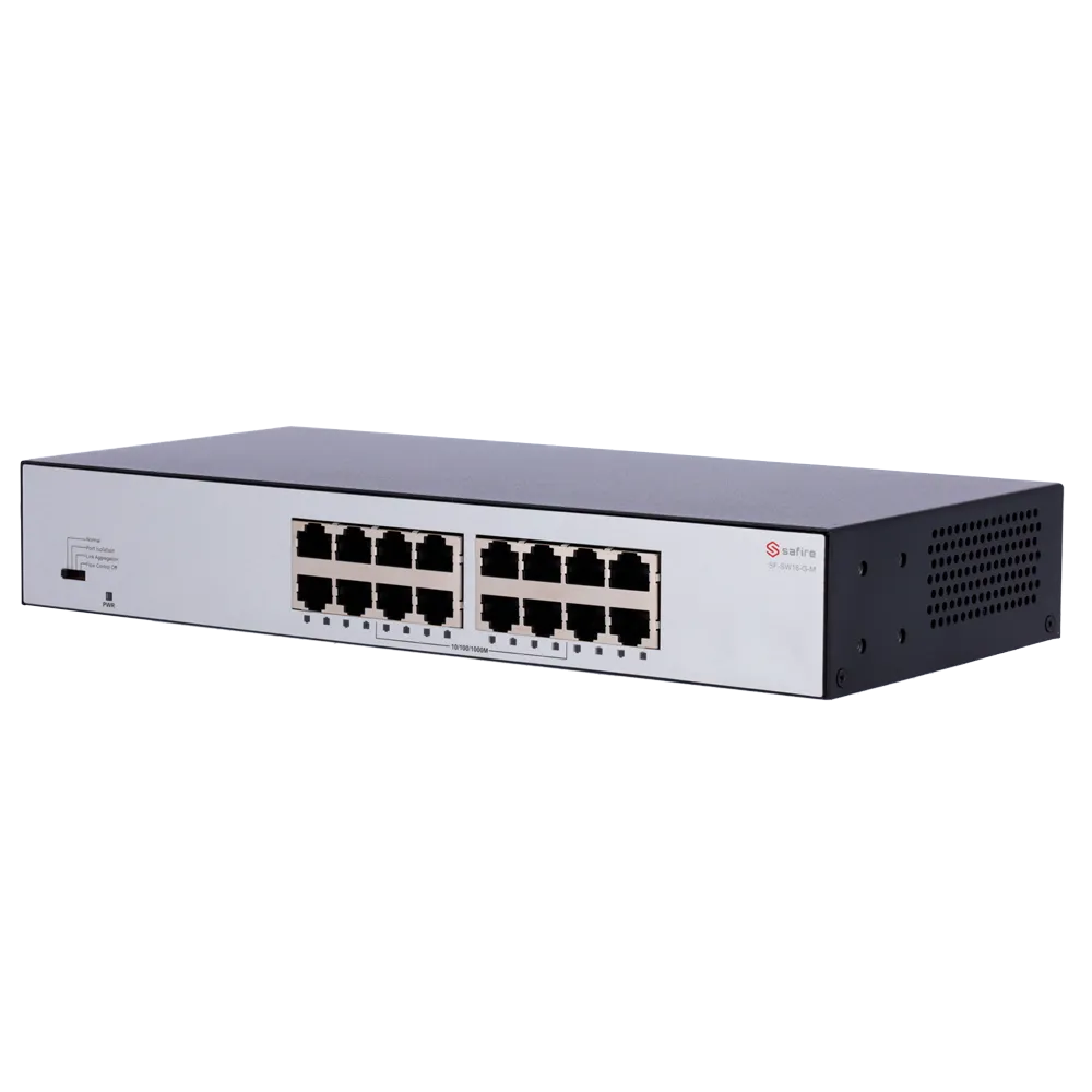 Switch Gigabit 16 Puertos Safire SF-SW16-G-M Metal