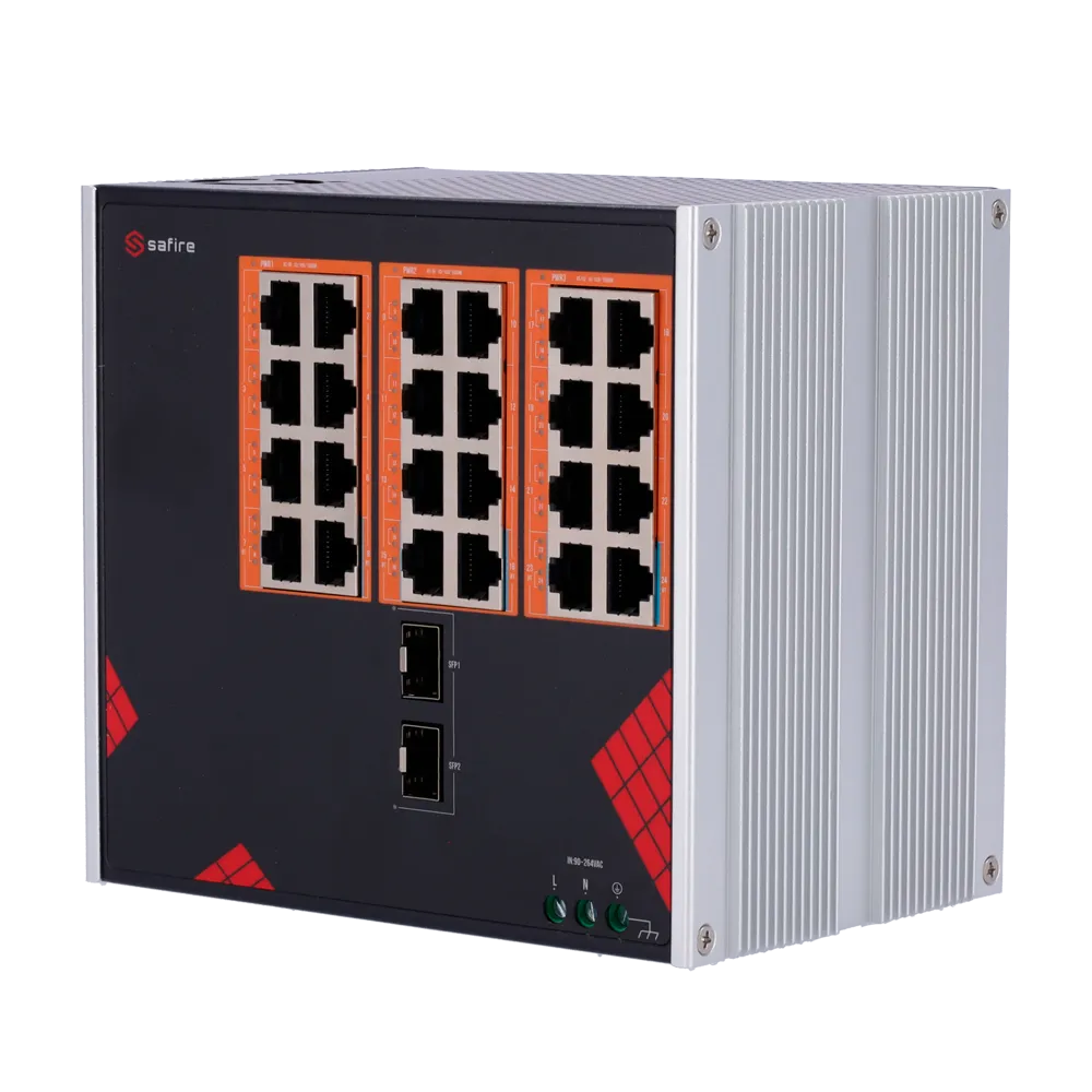 Switch PoE Safire SF-SWI2624HIPOE-GF-AC-390-DIN 24 Puertos