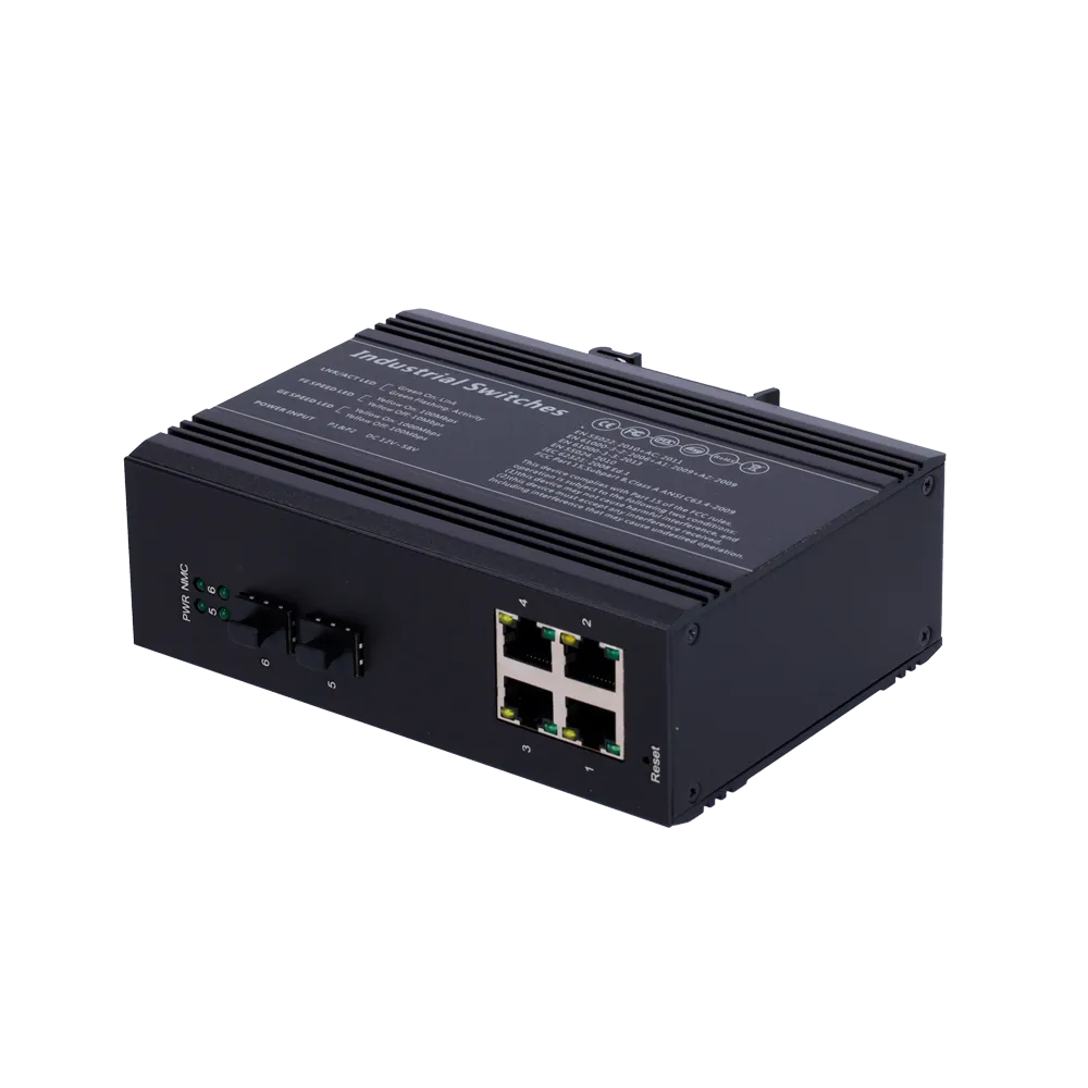 Switch PoE Gestionable SW0604HIPOE-MGF-120-DIN 4P+2SFP 120W