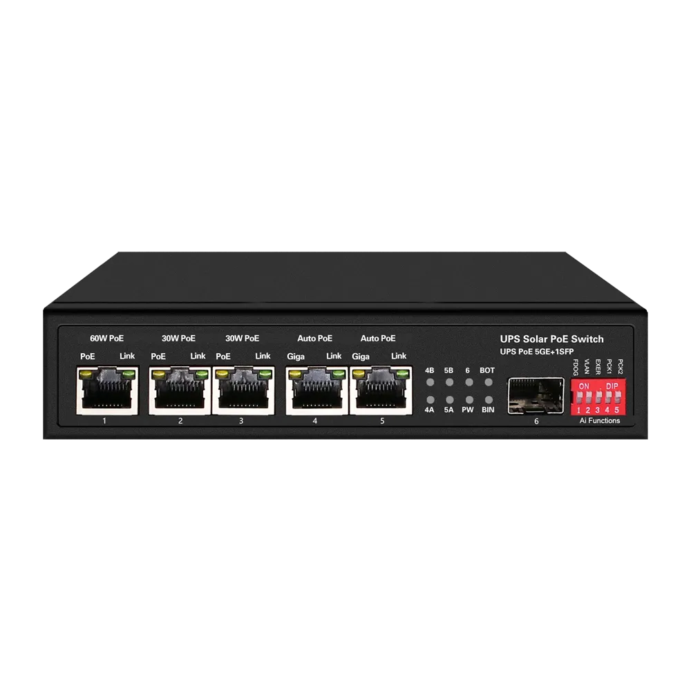 Switch PoE Safire SW0605HIPOE-GF-DC-65 5P Gigabit SFP