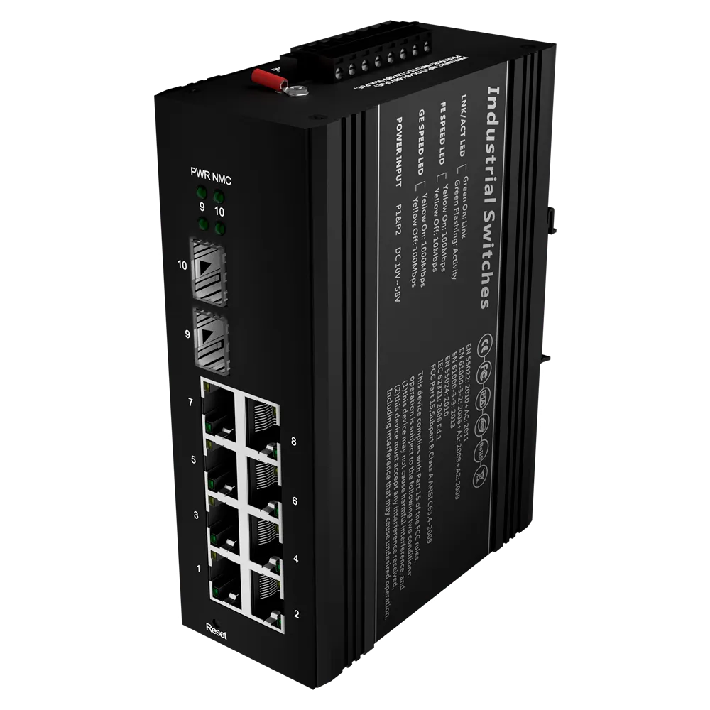 Switch PoE Gestionable SW1008HIPOE-MGF-240-DIN 8P + 2SFP