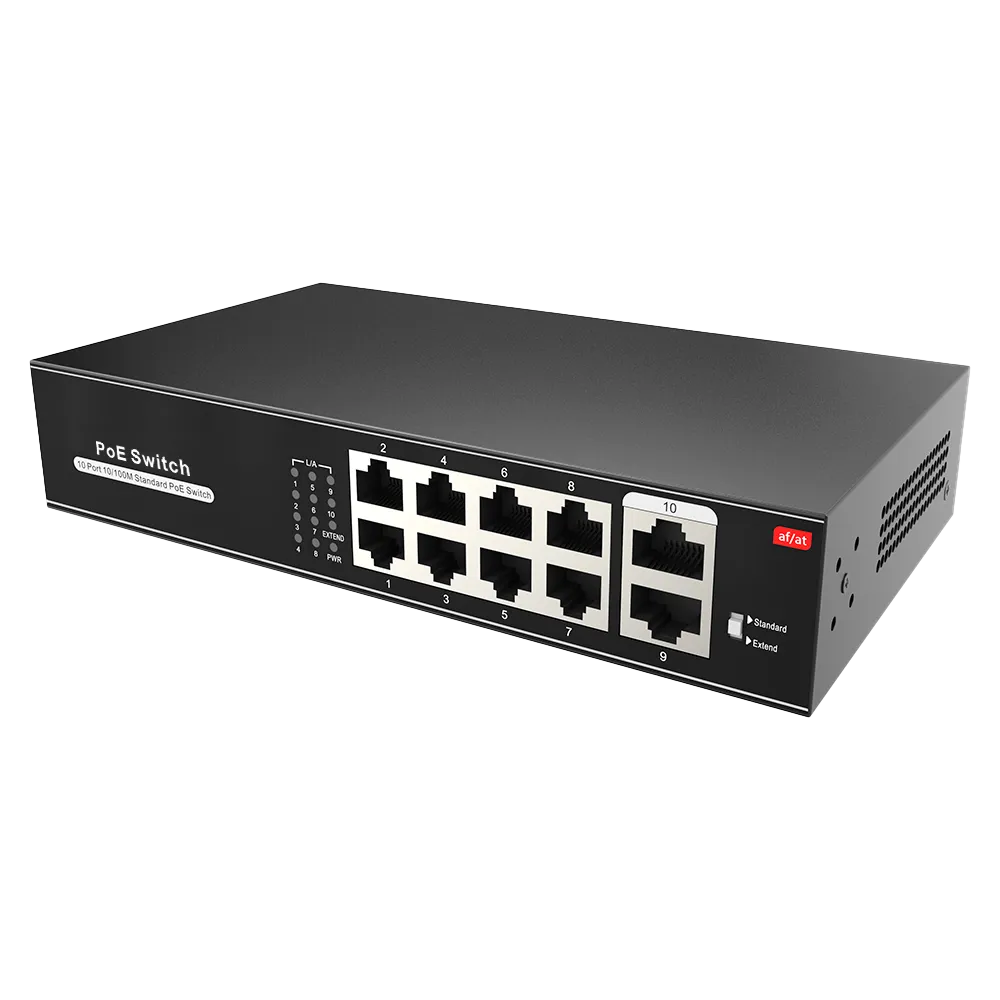Switch PoE 8 Puertos Fast Ethernet SW1008POE-100-E 100W