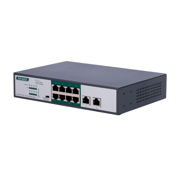 Switch PoE 8 Puertos Gigabit SW1008POE-H-800M-120W 120W - Seguridad ...