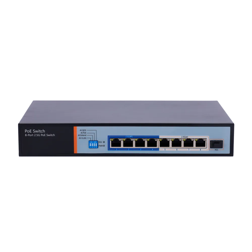 Switch PoE 8 Puertos Gigabit Safire SW98HIPOE-2AZXF-150