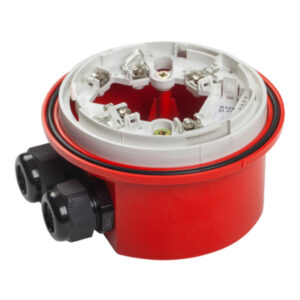 TELETEK ELECTRONICS - SensoIRIS-WSB - Base para detector serie SensoIRIS superficie IP65 con sirena + estanco + deepbase rojo - Analógico