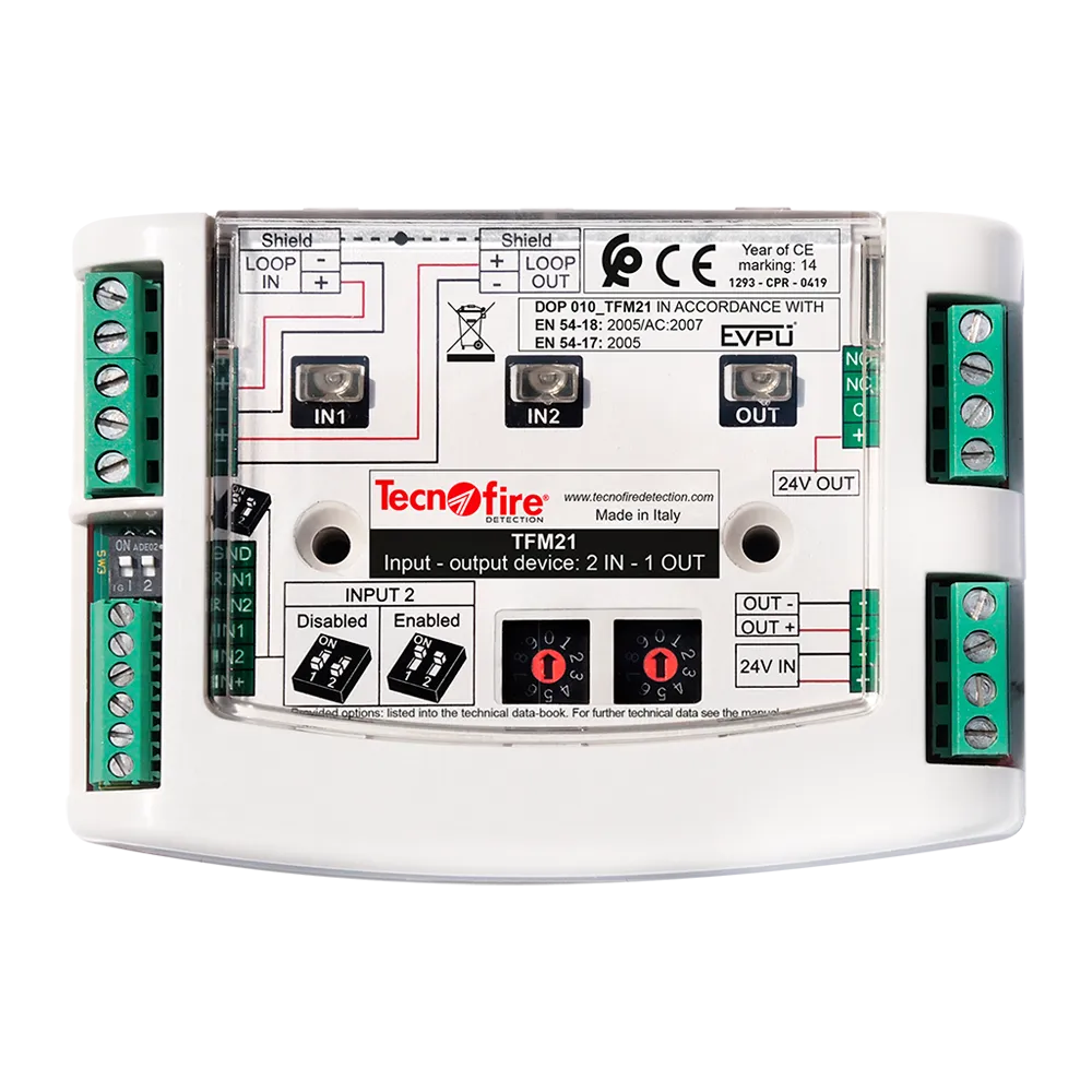 Repetidor Analógico Tecnofire TF-TFM21 con 2 Entradas