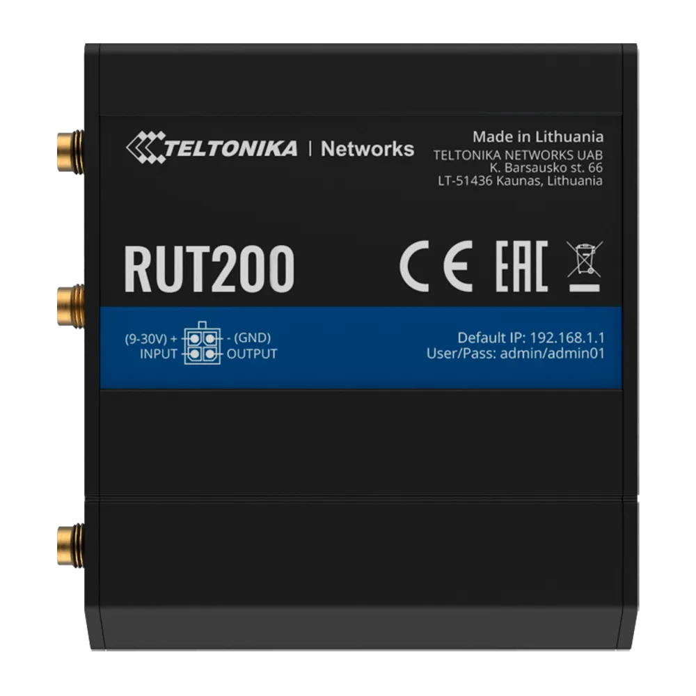 Router 4G Teltonika TK-RUT200 Cat 4 Wi-Fi Industrial