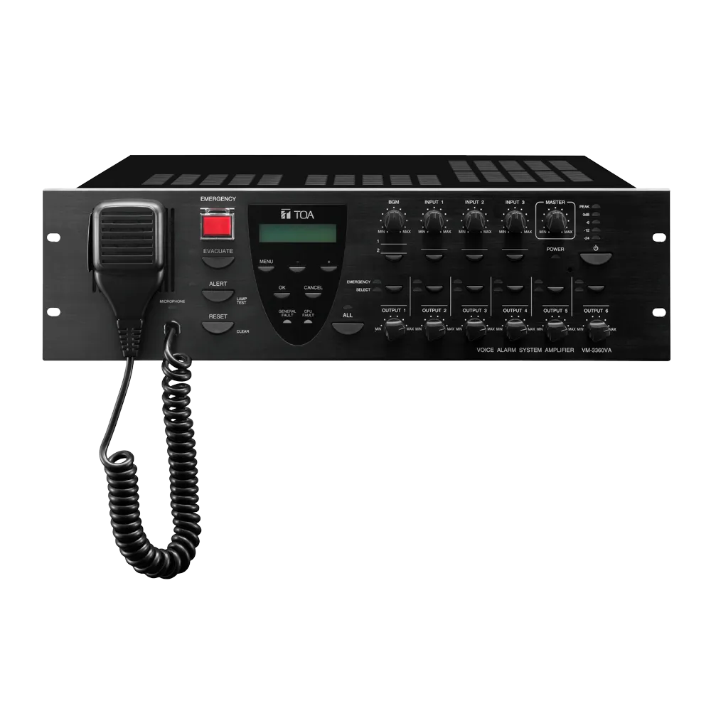 Bastidor EN54 VM TOA TOA-VM-3360VA para Sistemas Alarma Voz
