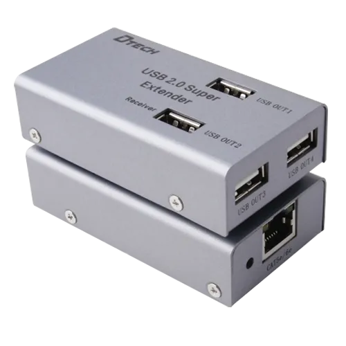 Extensor USB-EXT-4 por Red LAN hasta 50m | 1:4 Puertos