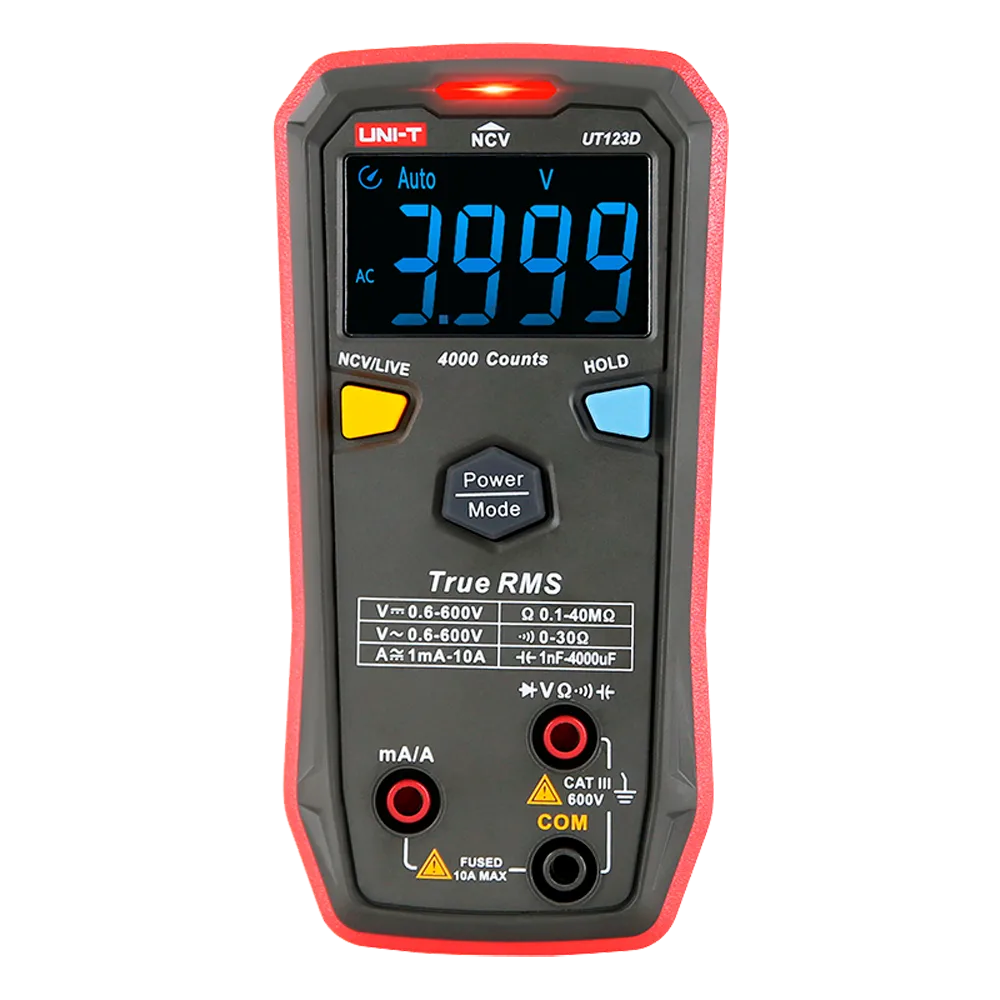 Medidor Eléctrico UNI-T UT123D 600V 10A Digital Profesional