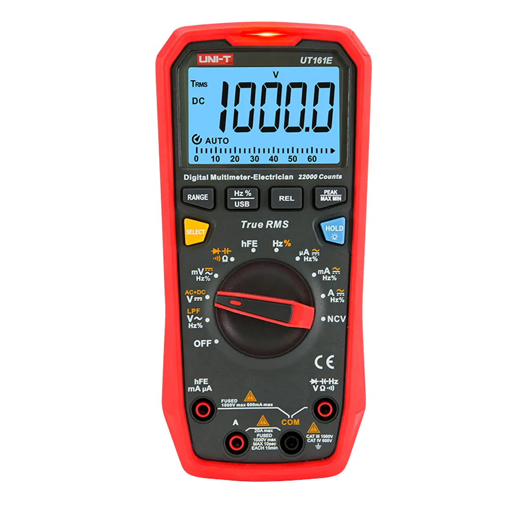 Medidor Eléctrico 1000V 20A UNI-T UT161E Profesional
