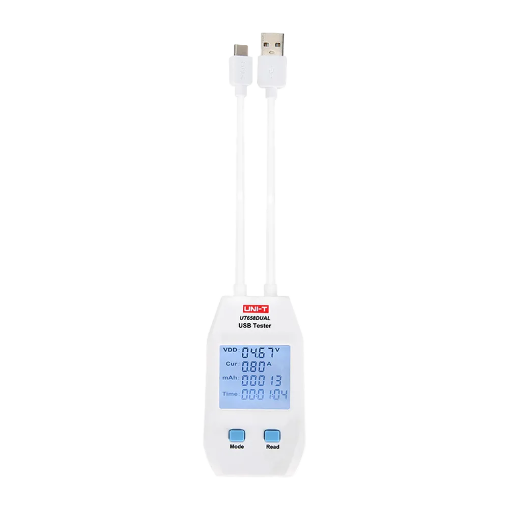 Medidor USB UNI-T UT658DUAL 4-24V 5A Dual Port Tester