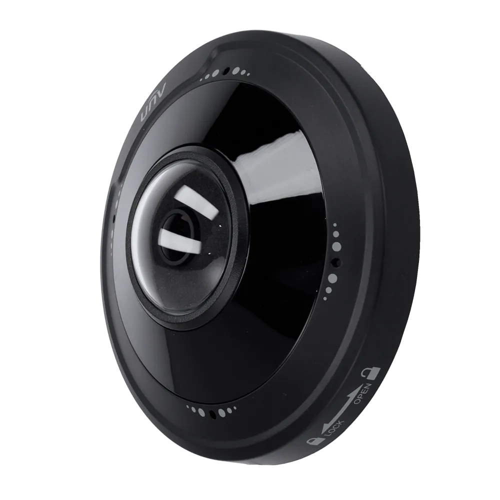 Cámara Fisheye Uniview UV-IPC815SB-ADF14K-I0-BLACK 4K PoE