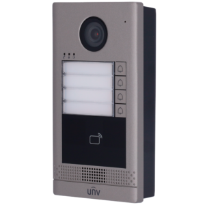 Placa videoportero - IP - superficie - Uniview - 4 viviendas - Cámara 2 Mpx - sin WiFi, PoE - IP65 IK08 - Acceso MIFARE - Ref. UV-OEU-202S-HMK4