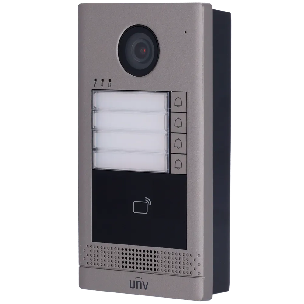 Placa Videoportero IP Uniview UV-OEU-202S-HMK4 4 Viviendas