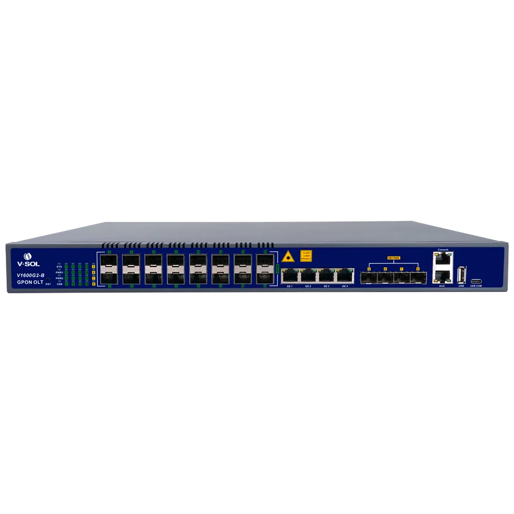 OLT GPON 16 Puertos VSOL-V1600G2-B con 4 SFP+ Uplink