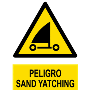Señal / Cartel de Peligro sand yatching